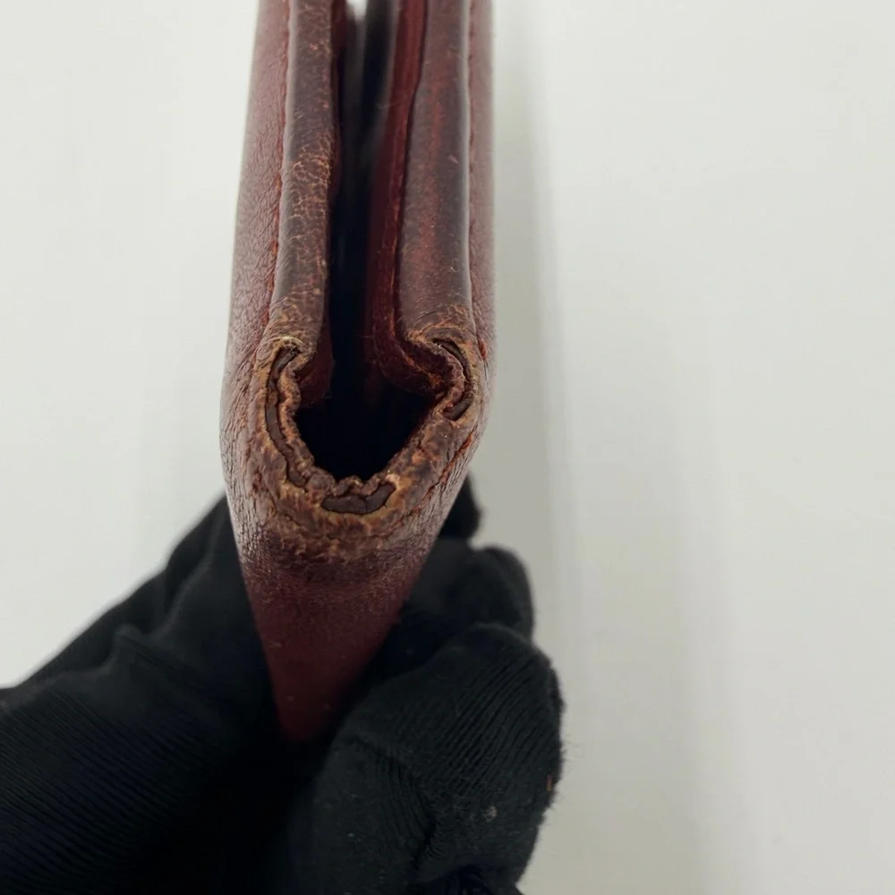 Must de Cartier Paris Vintage Oxblood Leather Wallet w/ Authenticity Card